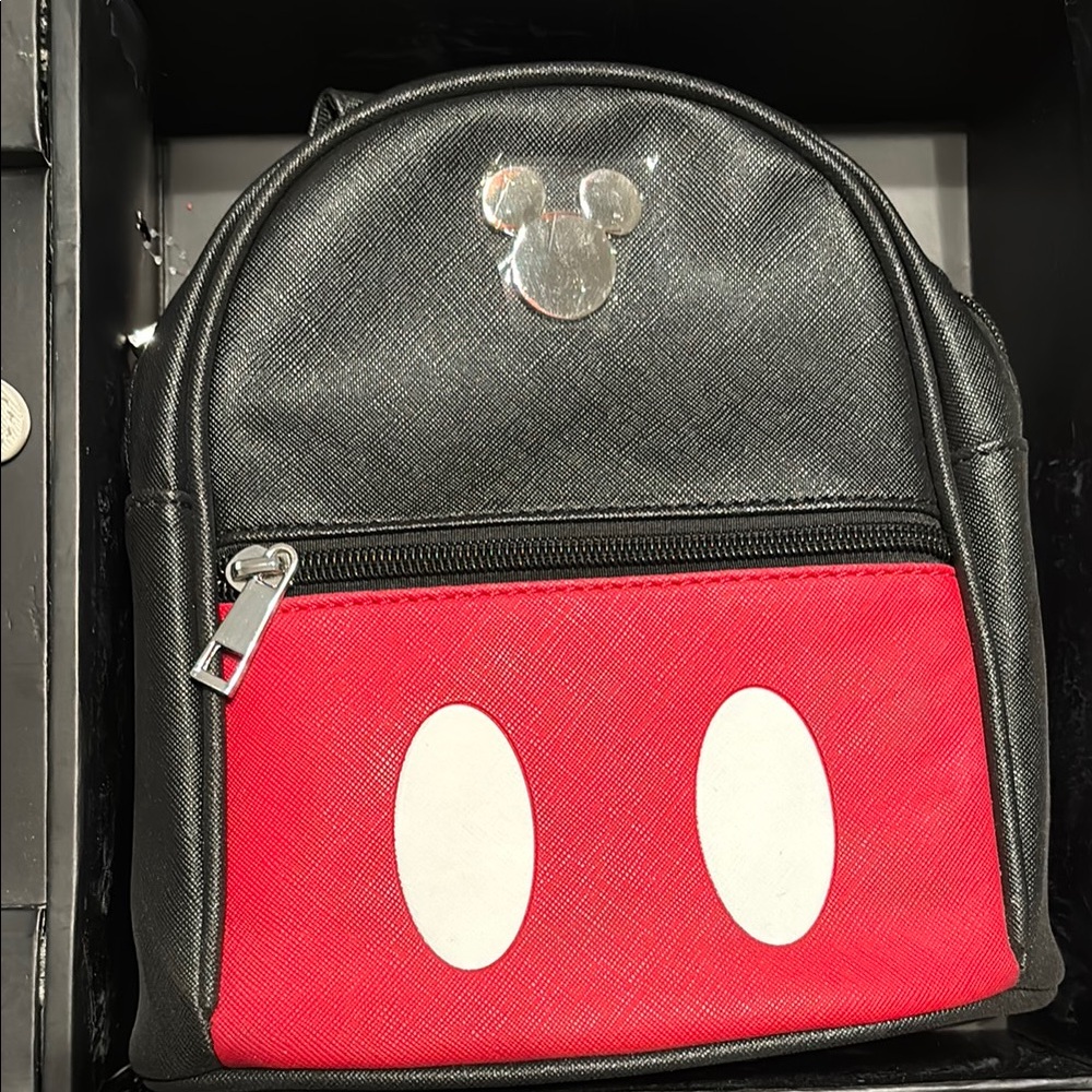 Disney Black and Red Backpack with Mickey Mouse Design
